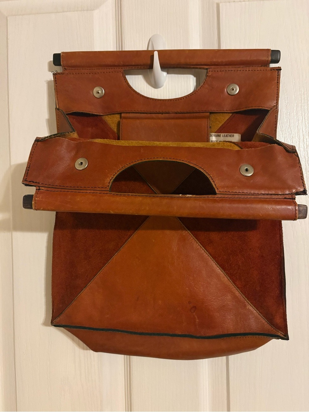Classic Tan Leather Cutout-Handle Tote